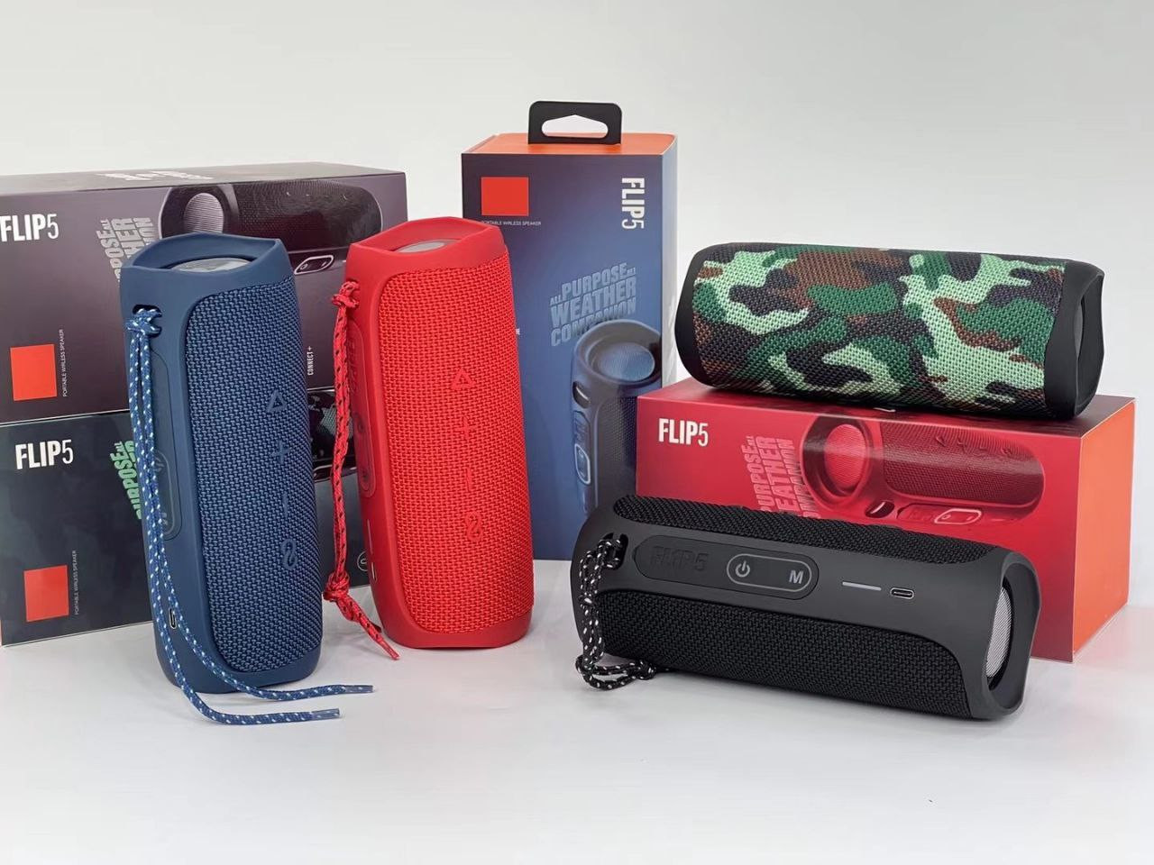 Nouveau modèle transfrontalier adapté au haut-parleur Bluetooth FLIP5 Kaleidoscope sans fil pour l'extérieur, carte étanche, caisson de basses portable