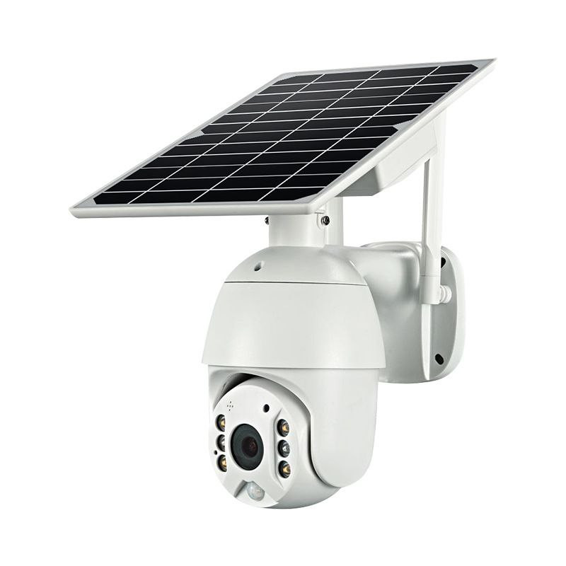 Caméra de surveillance solaire extérieure 360 ​​° réseau PTZ vision nocturne téléphone portable caméra sans fil à distance
