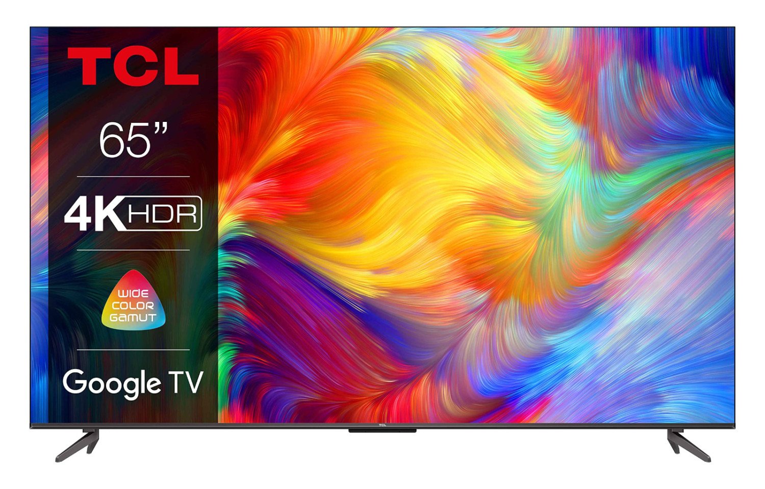 Téléviseur TCL 65 pouces, 4K HDR, Ultra HD, Smart TV sous Google TV, design sans bordures tout neuf