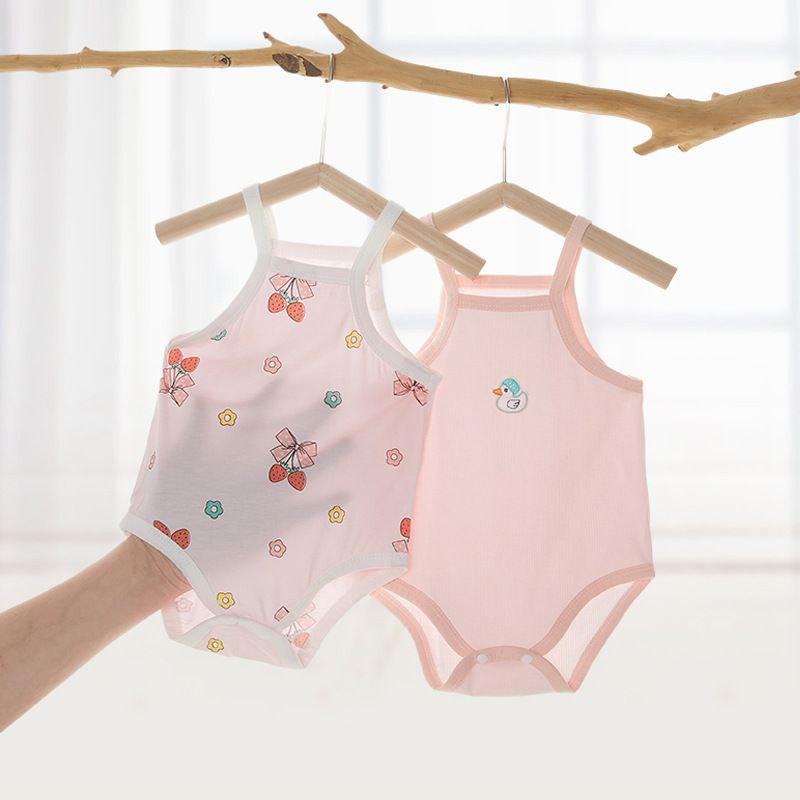 Manteau de pet, gilet fin sans manches, barboteuse modale, vêtements d'été, combinaison pour bébé